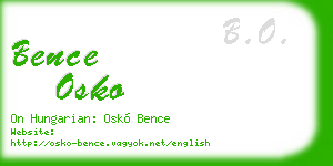 bence osko business card